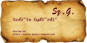 Szüle Győző névjegykártya