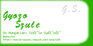 gyozo szule business card